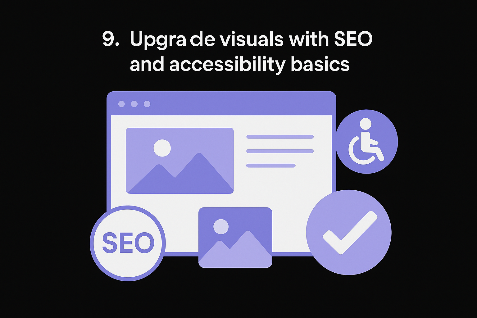 9. Upgrade visuals with SEO and accessibility basics