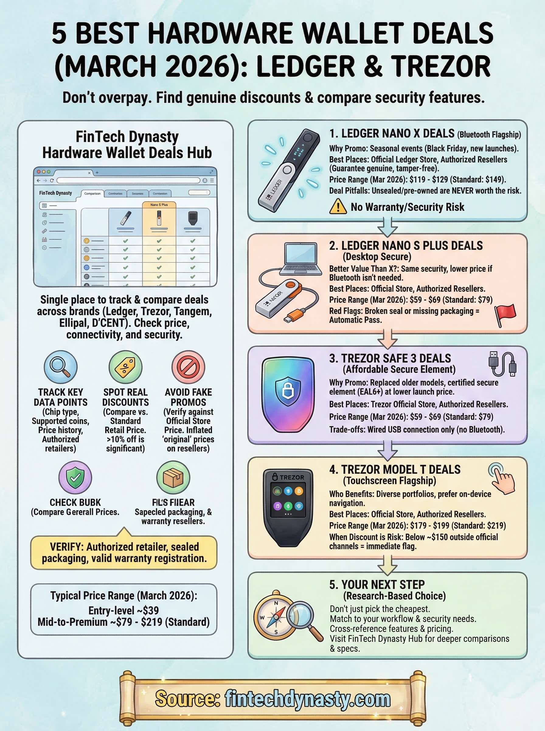 hardware wallet deals infographic
