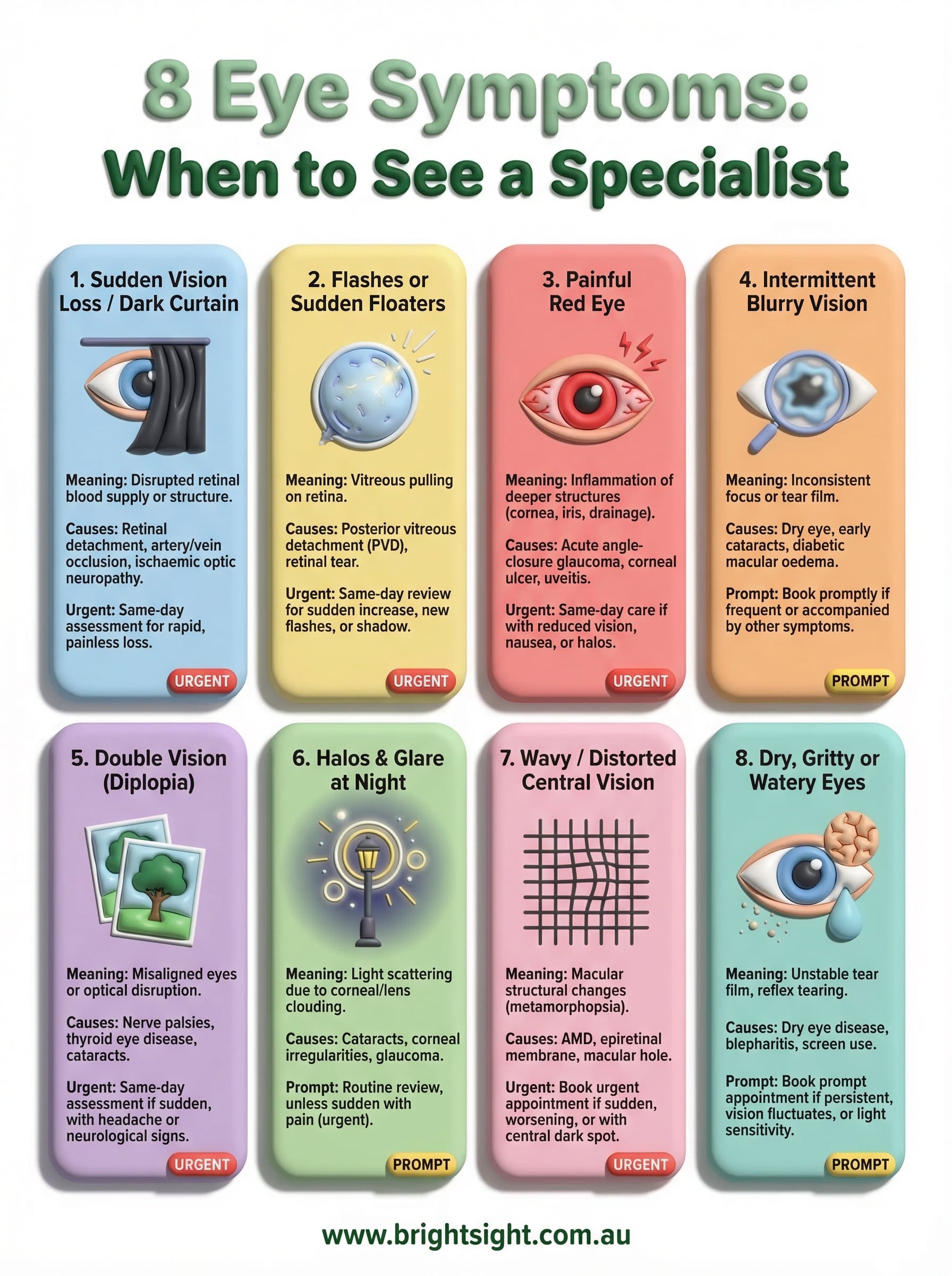symptoms eye infographic