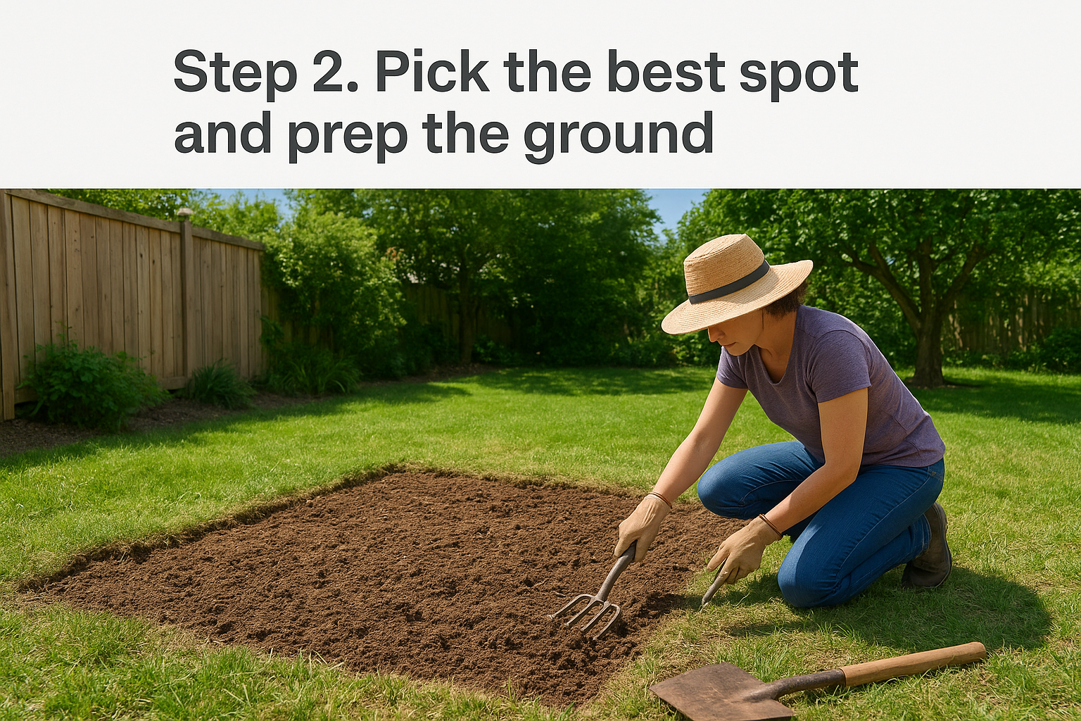 Step 2. Pick the best spot and prep the ground