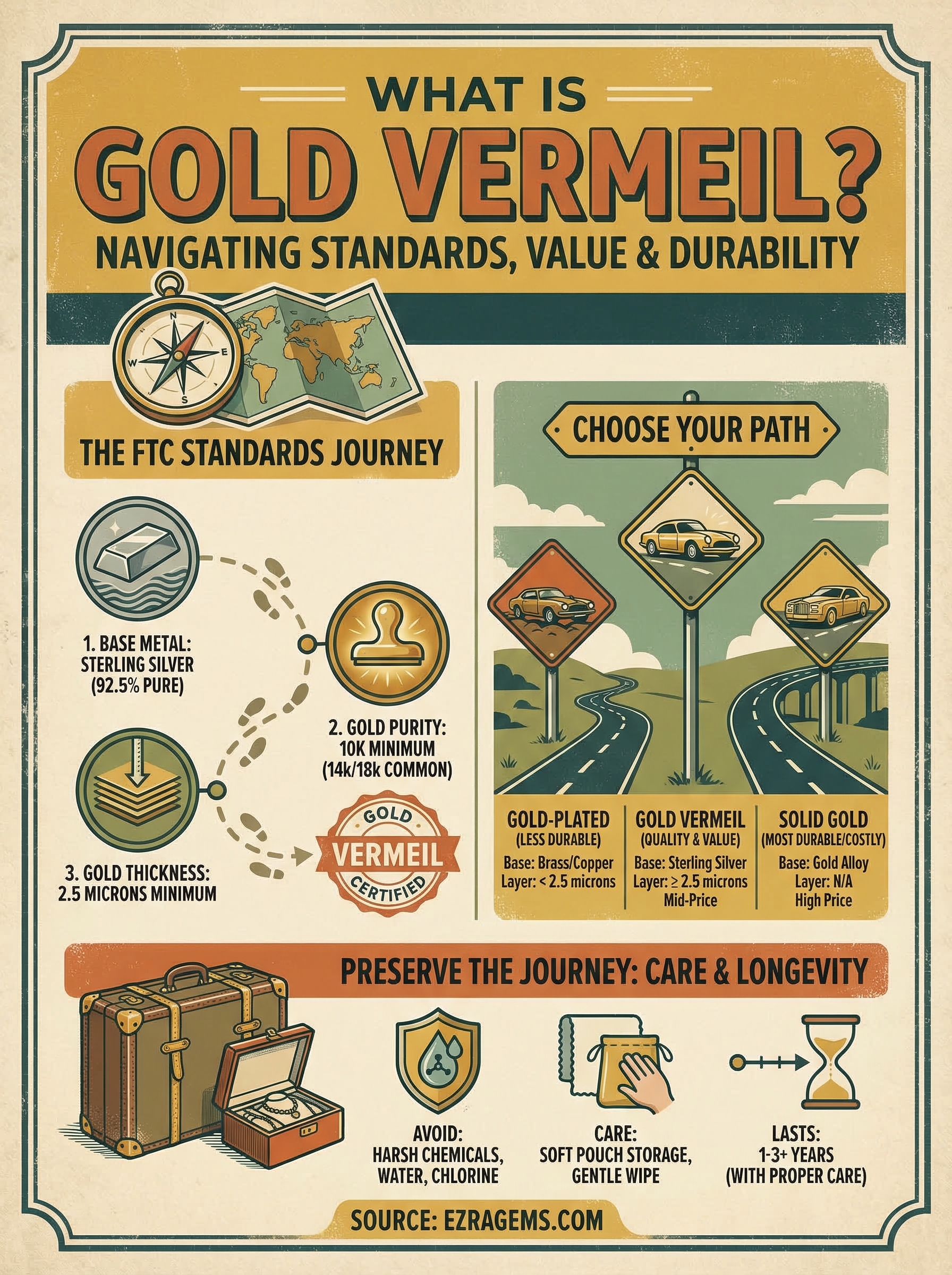 what is gold vermeil infographic