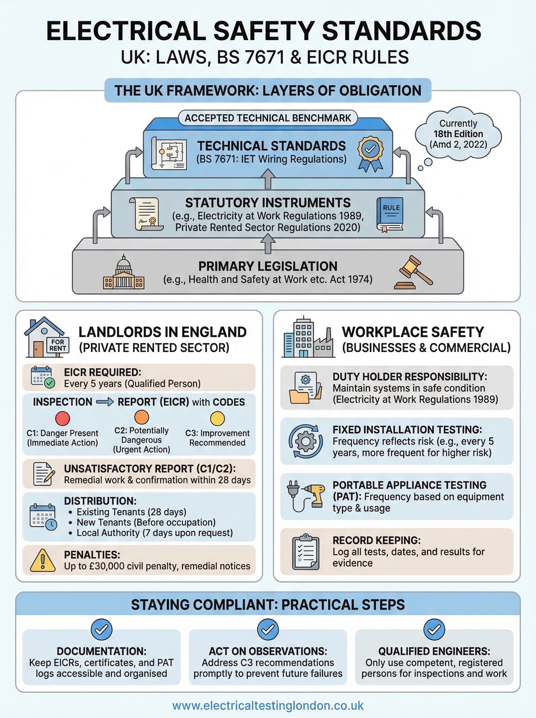 electrical safety standards uk infographic