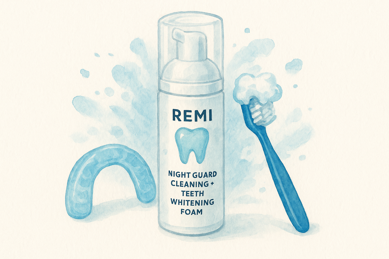 1. Remi Night Guard Cleaning + Teeth Whitening Foam