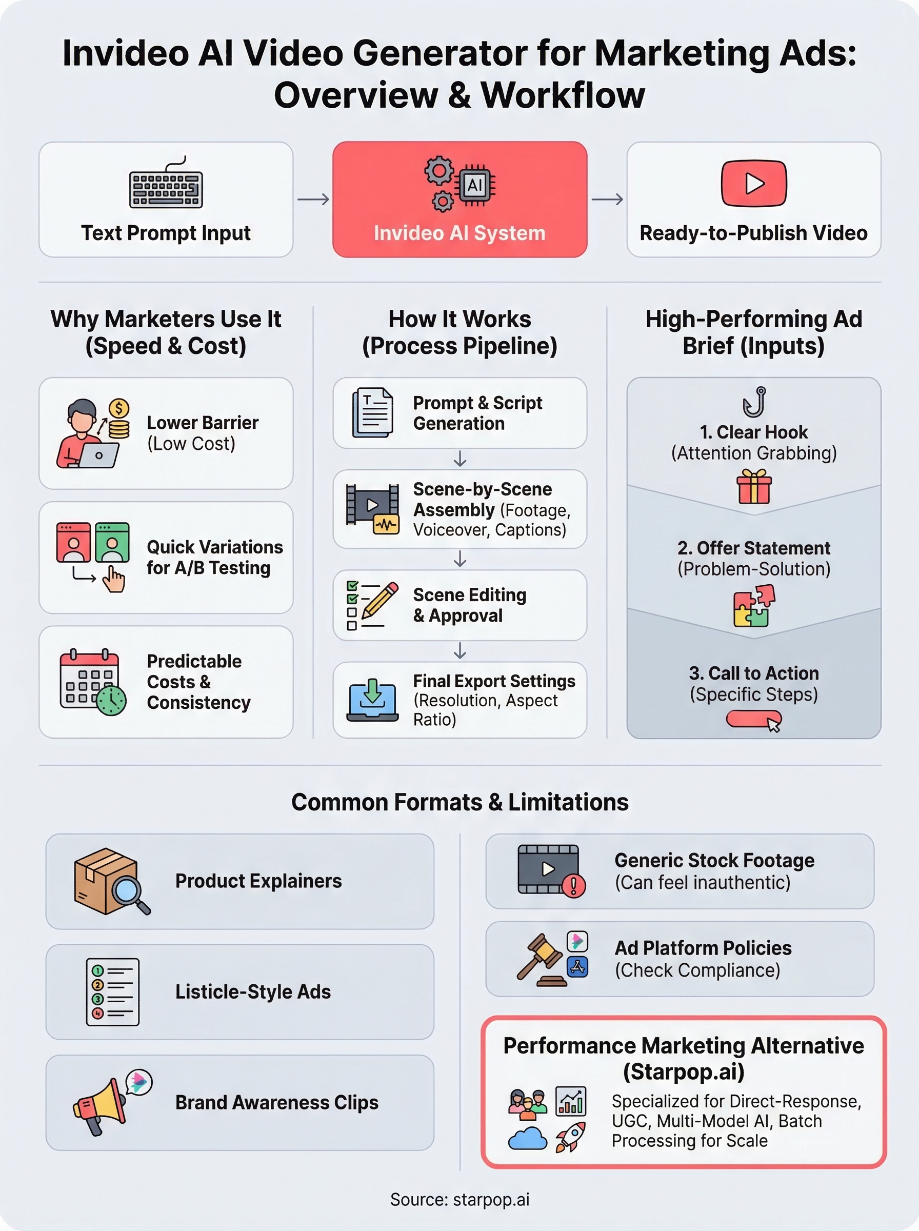 invideo ai video generator infographic