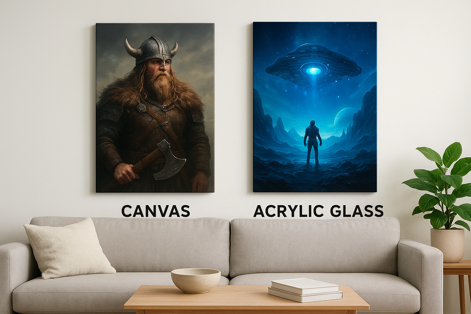 Canvas vs acrylic glass finish guide