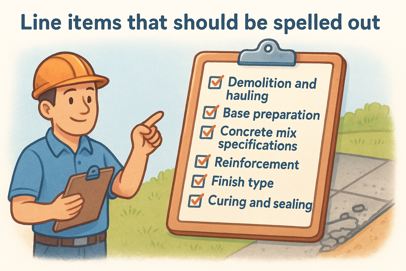 Line items that should be spelled out