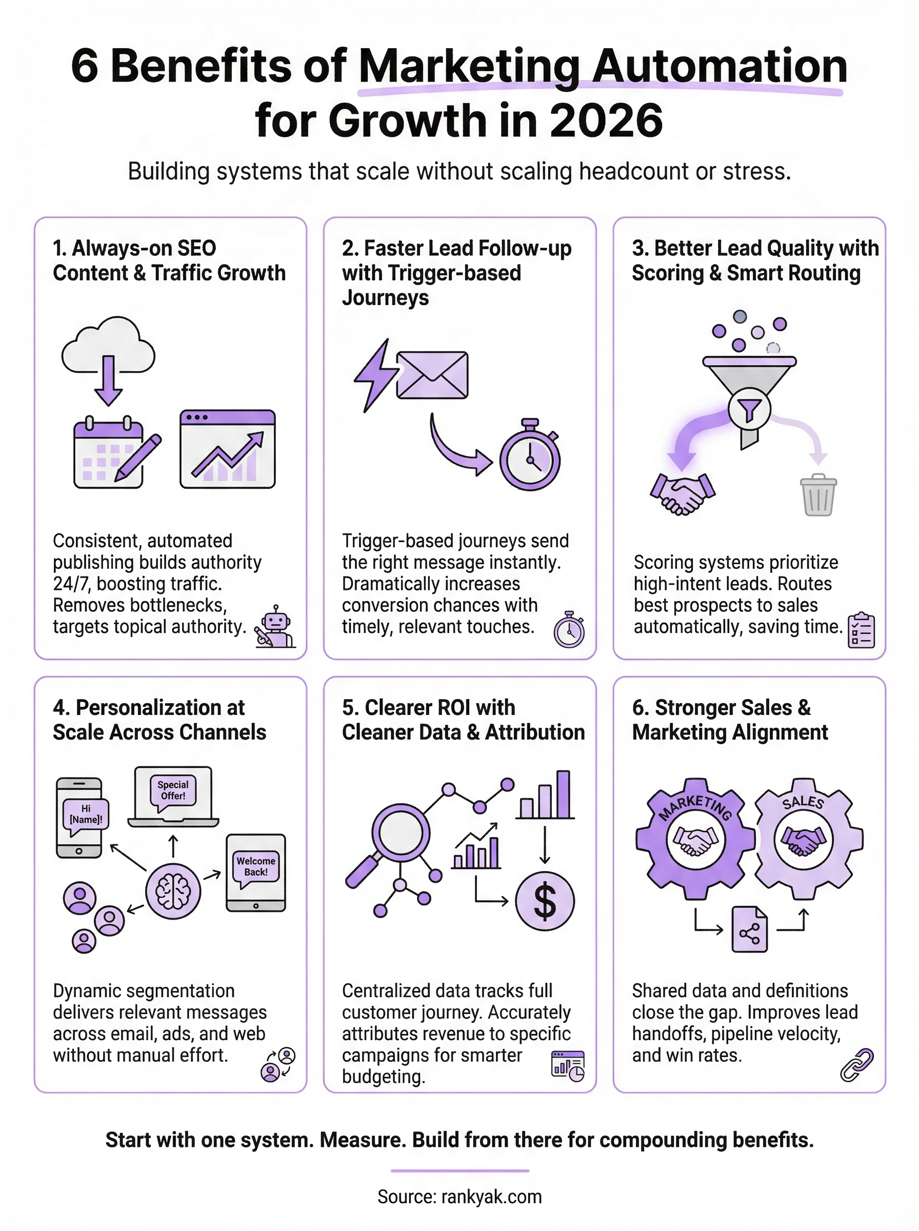 benefits of marketing automation infographic