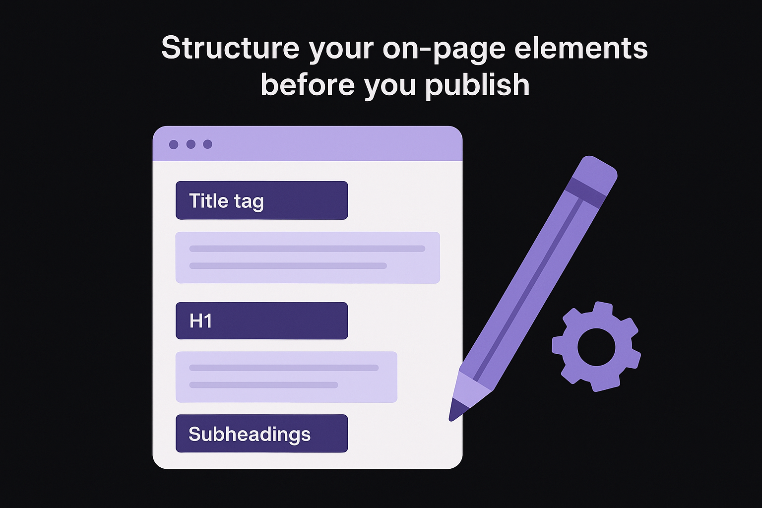 Structure your on-page elements before you publish