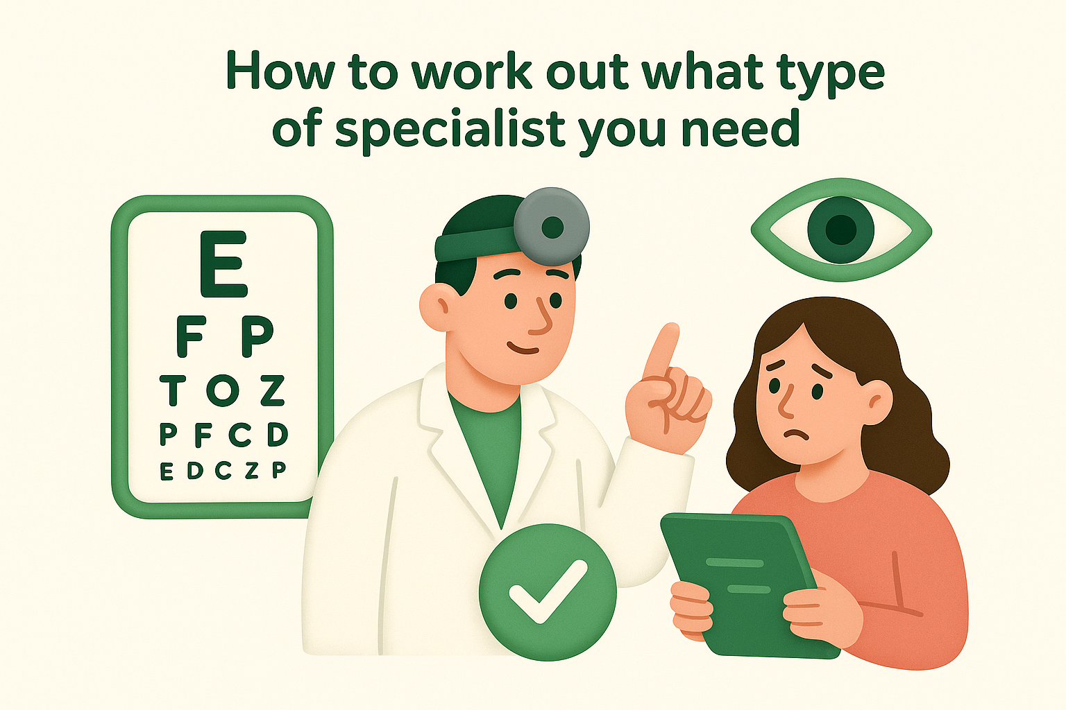 How to work out what type of specialist you need