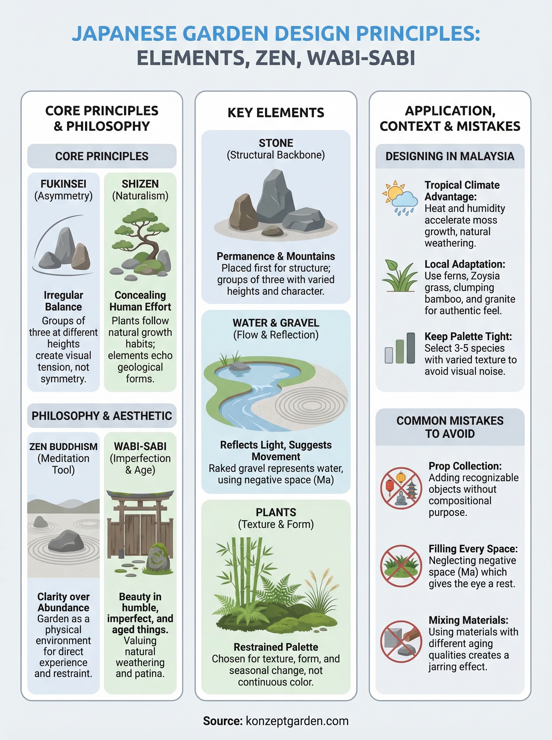 japanese garden design principles infographic
