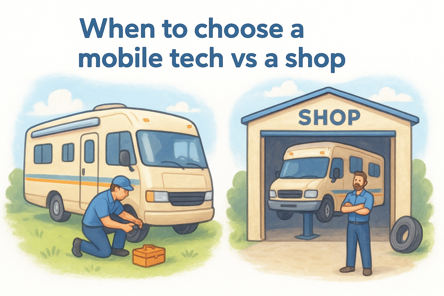 When to choose a mobile tech vs a shop