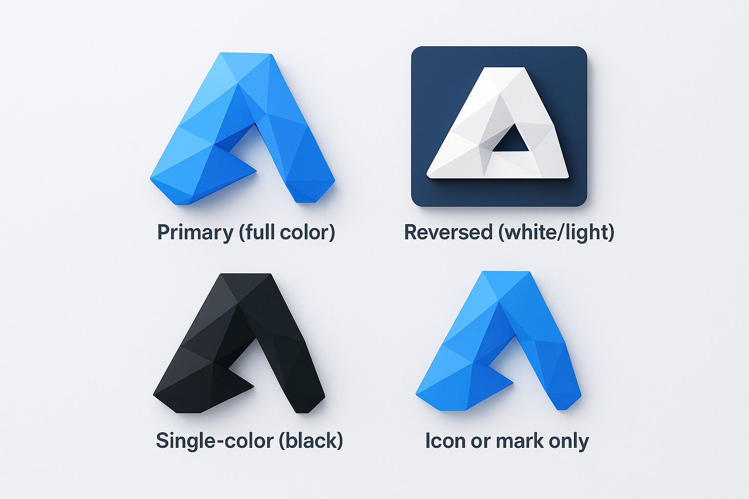 Define your approved logo versions