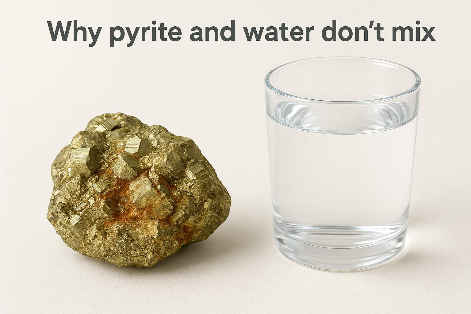 Why pyrite and water don't mix