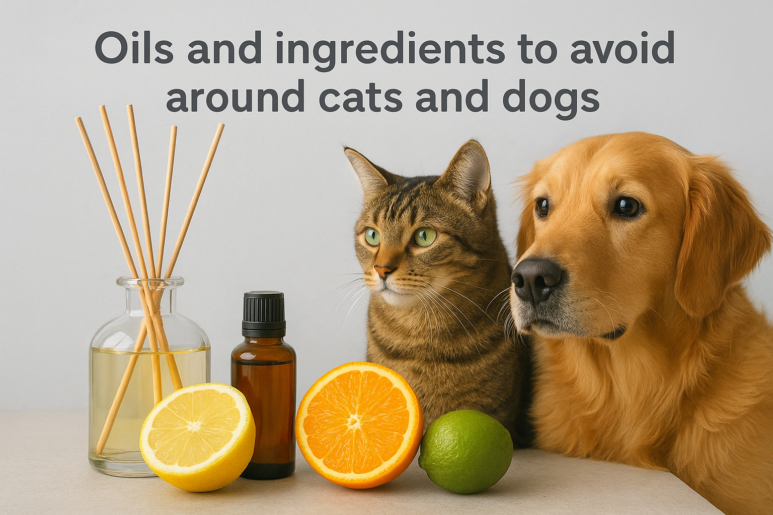 Oils and ingredients to avoid around cats and dogs