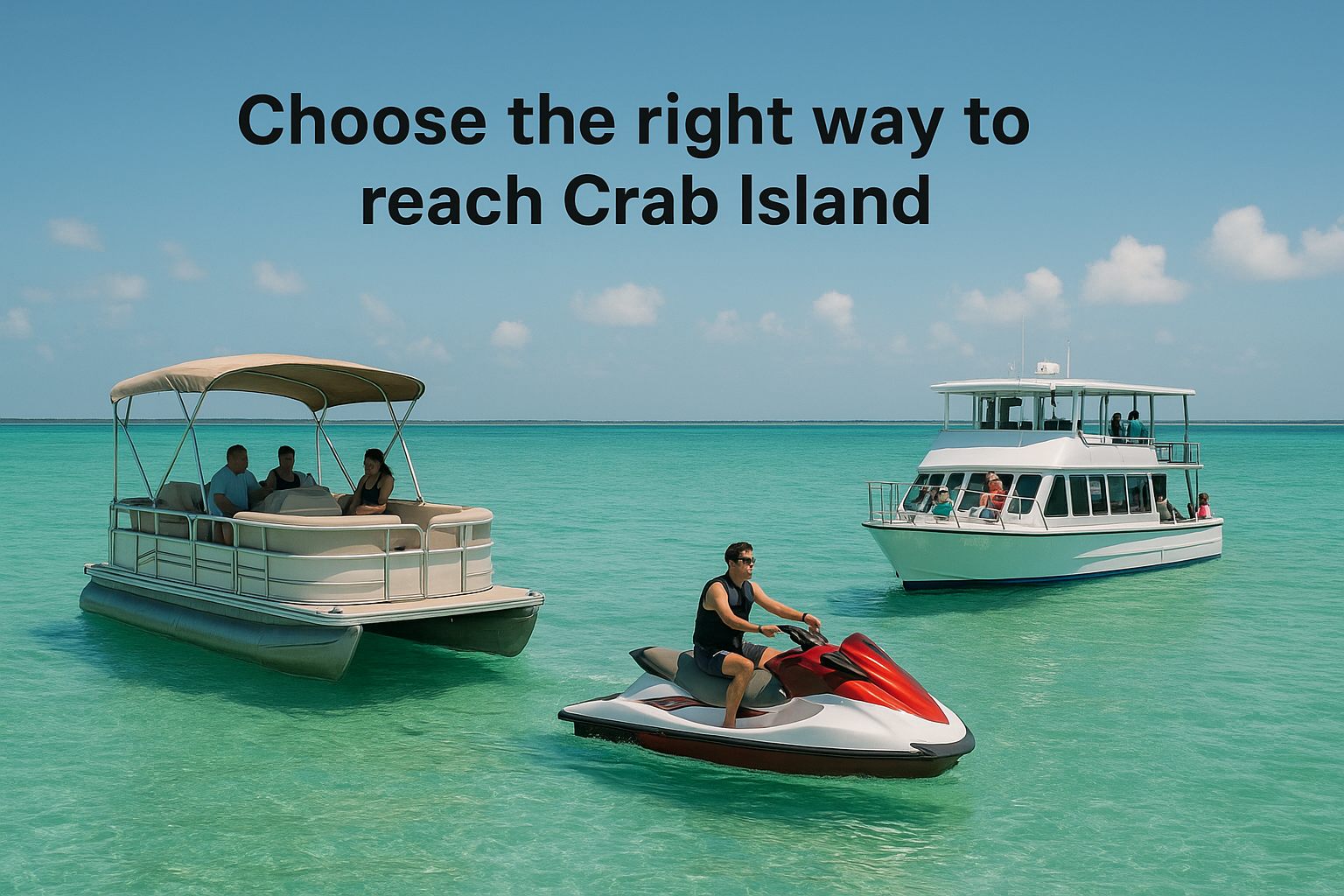 Choose the right way to reach Crab Island