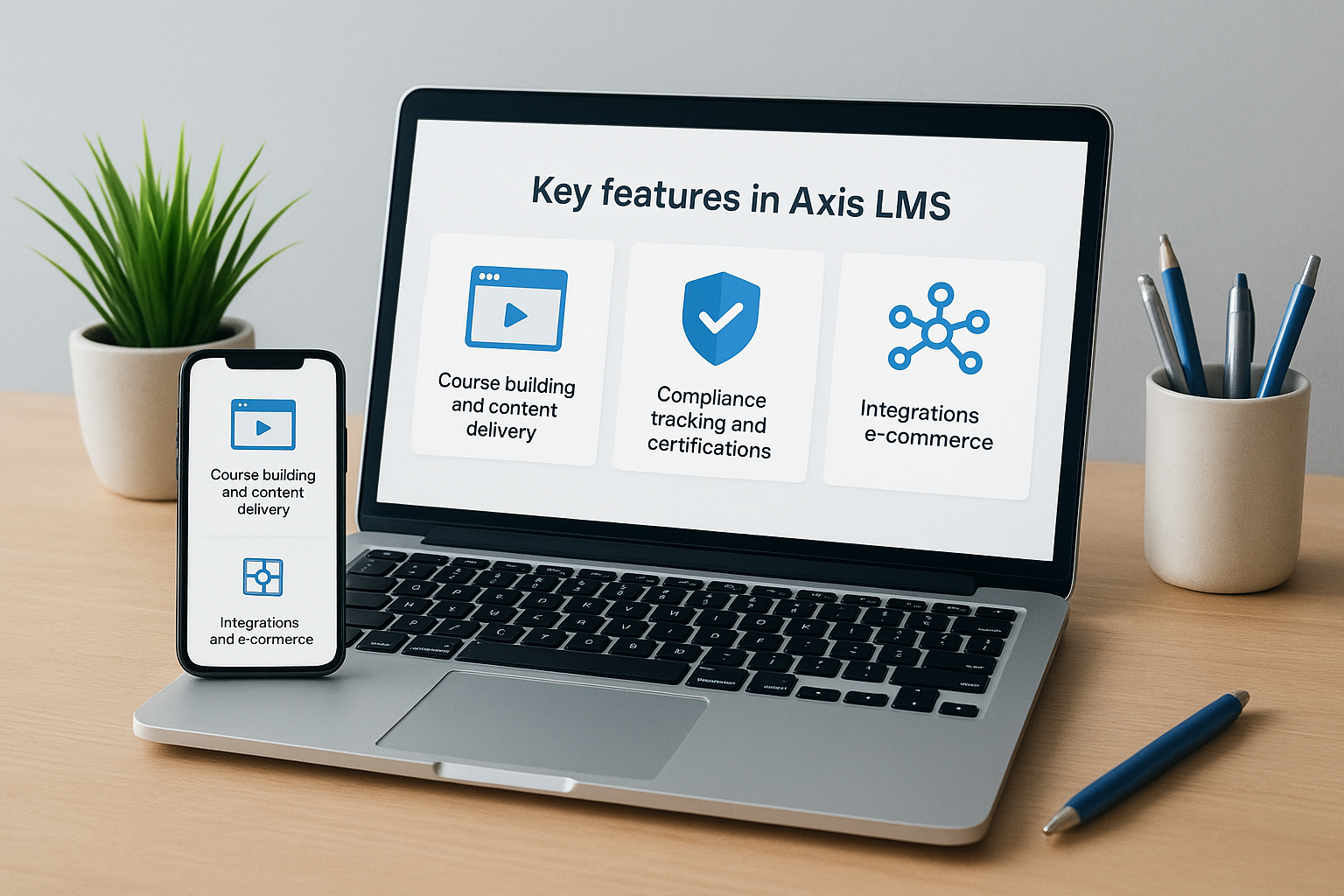 Key features in Axis LMS