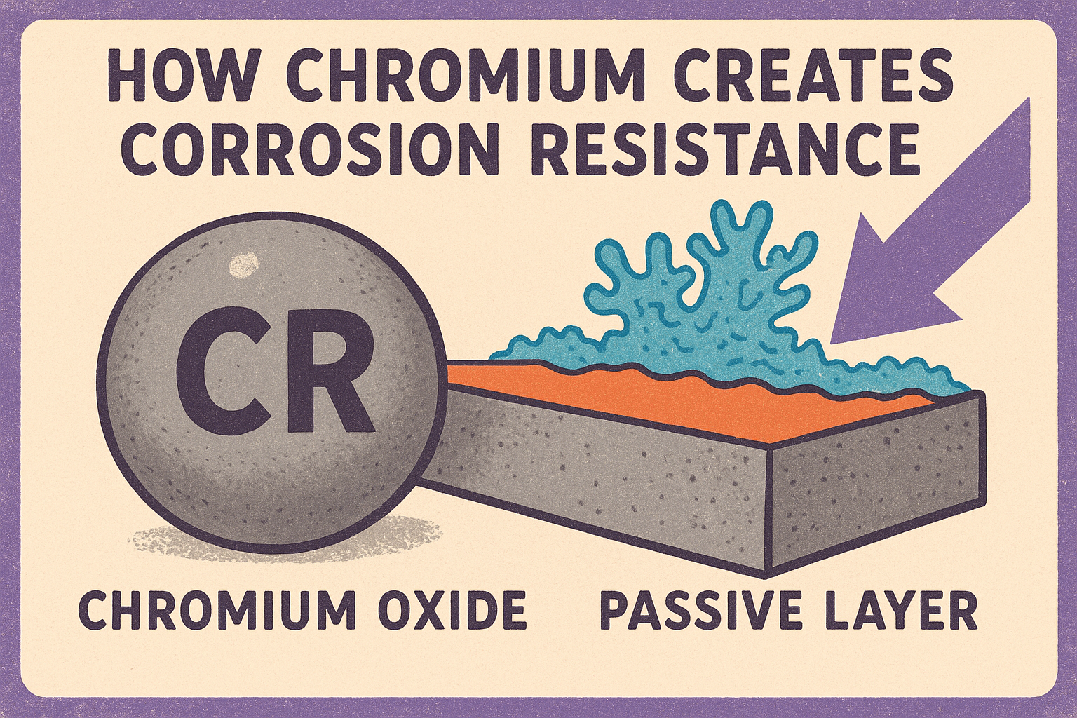How chromium creates corrosion resistance