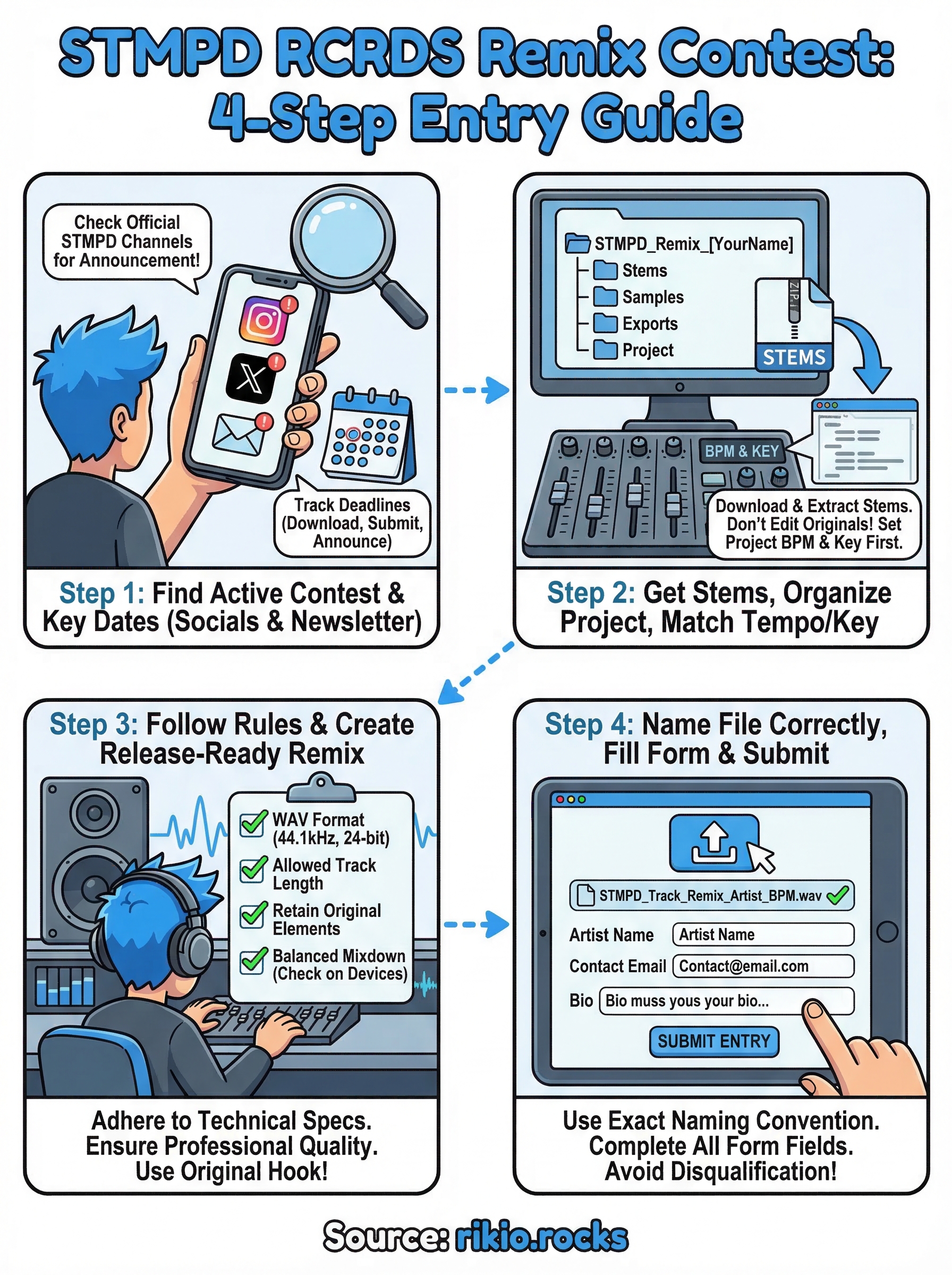 stmpd rcrds remix contest infographic