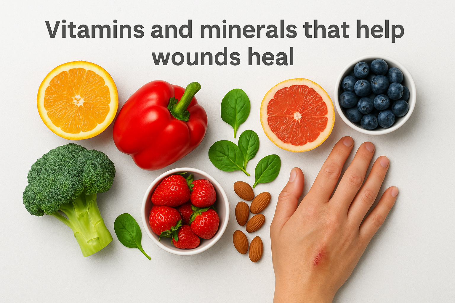 Vitamins and minerals that help wounds heal