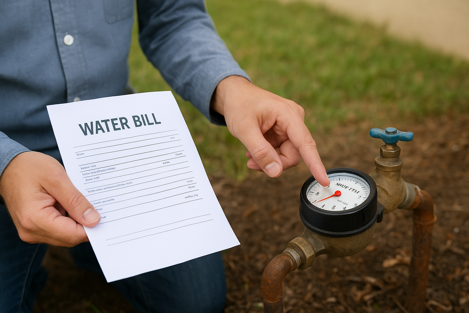 2. Your water bill jumps or the meter keeps moving