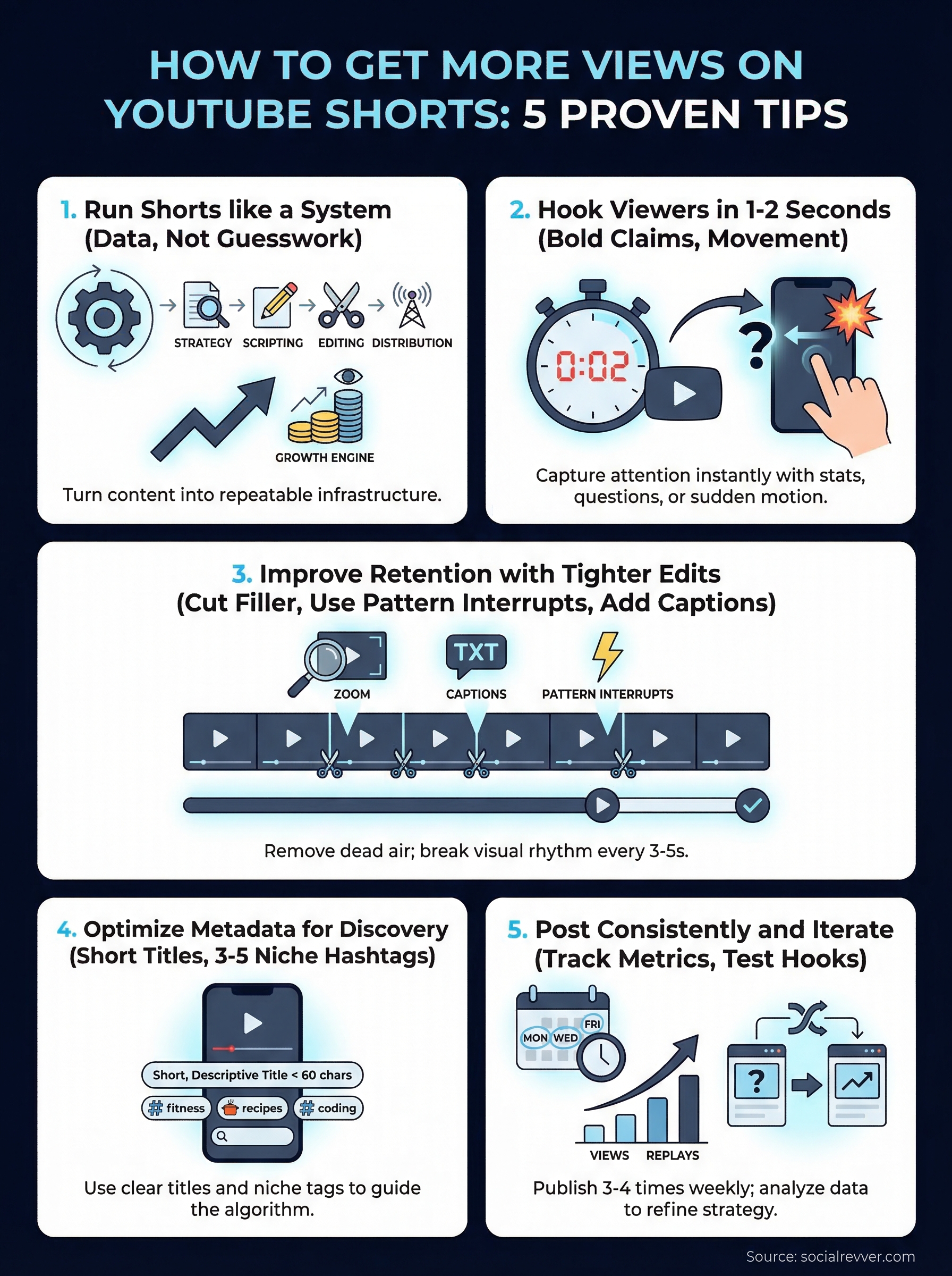 how to get more views on youtube shorts infographic