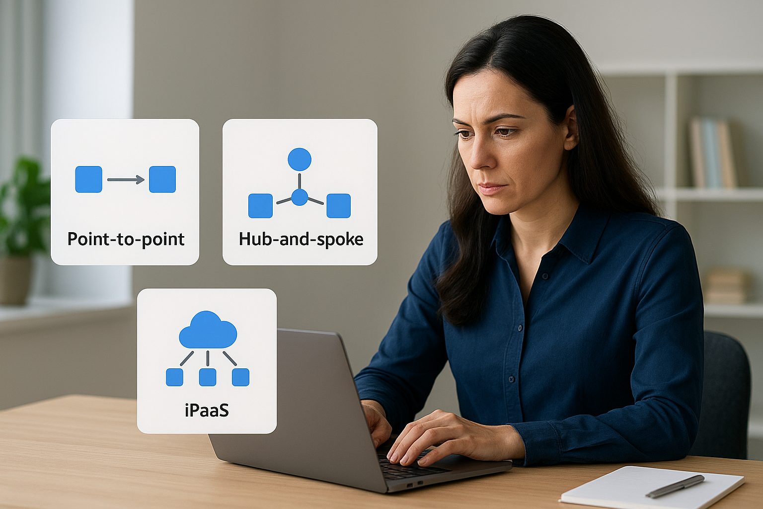 When to use point-to-point, hub-and-spoke, or iPaaS