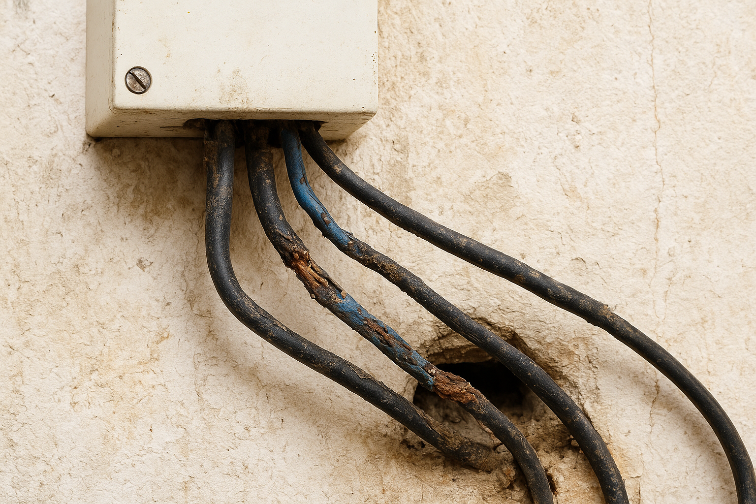 Wiring that has degraded over time