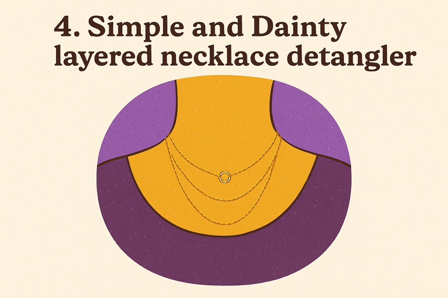 4. Simple and Dainty layered necklace detangler