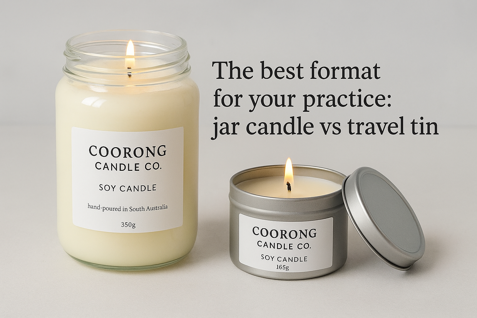 The best format for your practice: jar candle vs travel tin