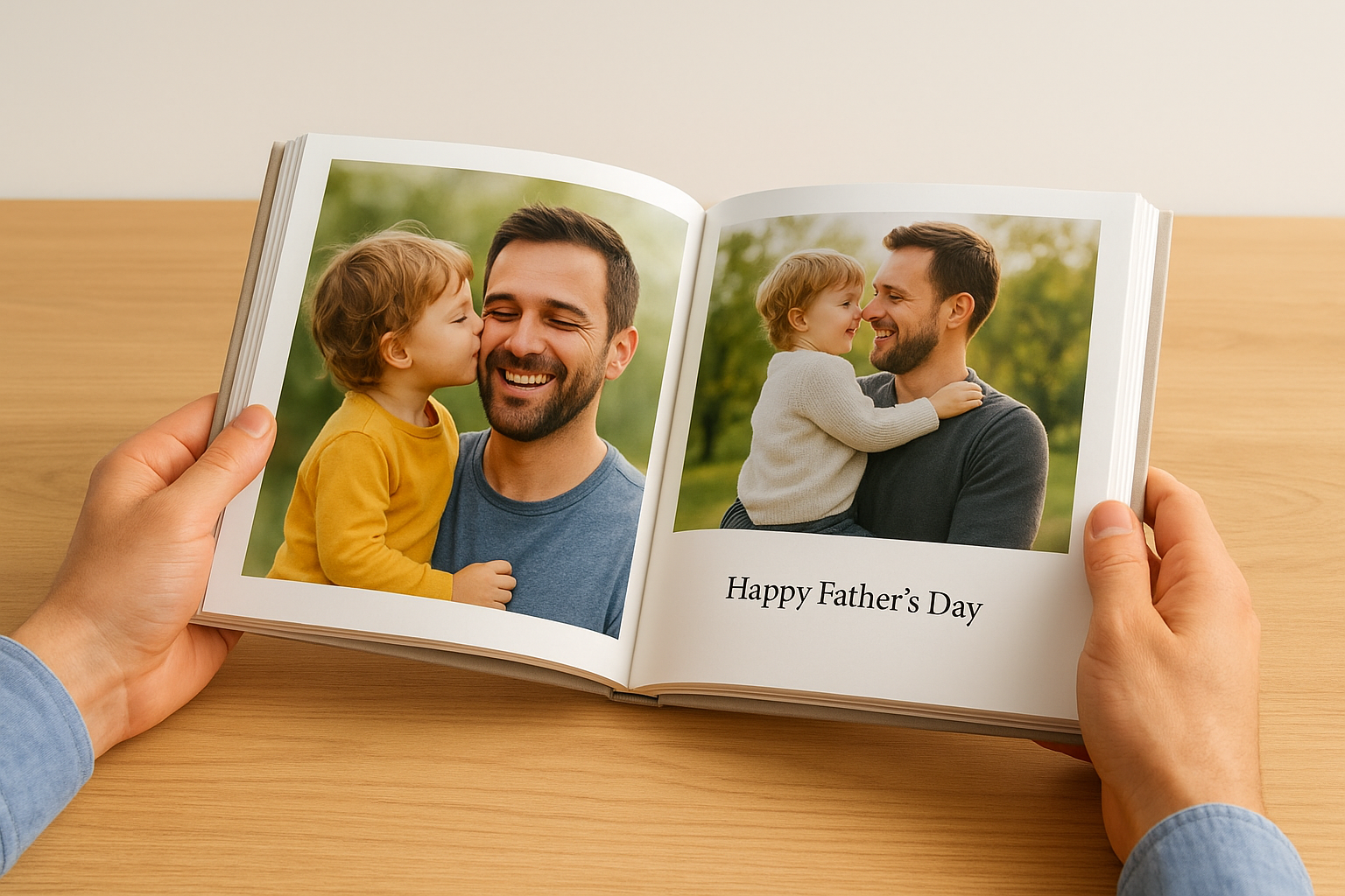 3. A custom photo book that tells his story