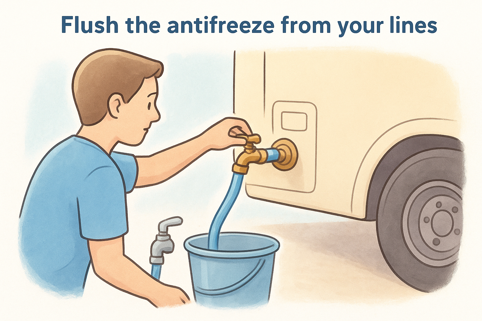 Flush the antifreeze from your lines