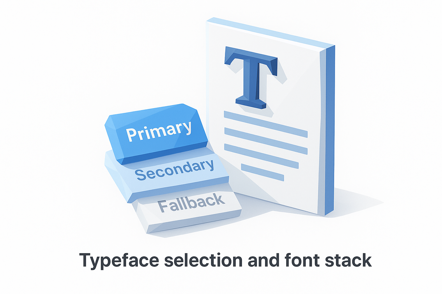 Typeface selection and font stack