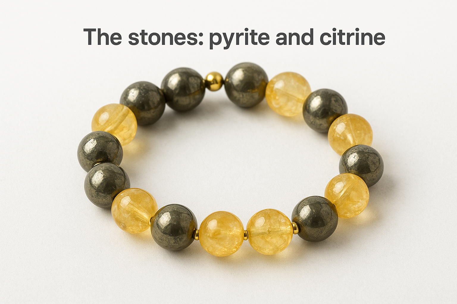 The stones: pyrite and citrine