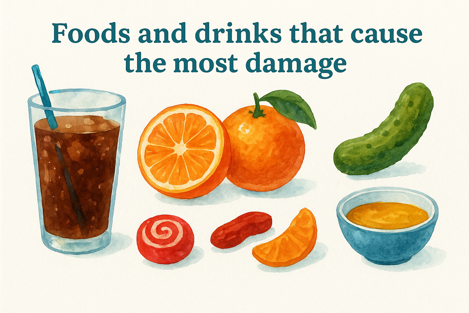 Foods and drinks that cause the most damage