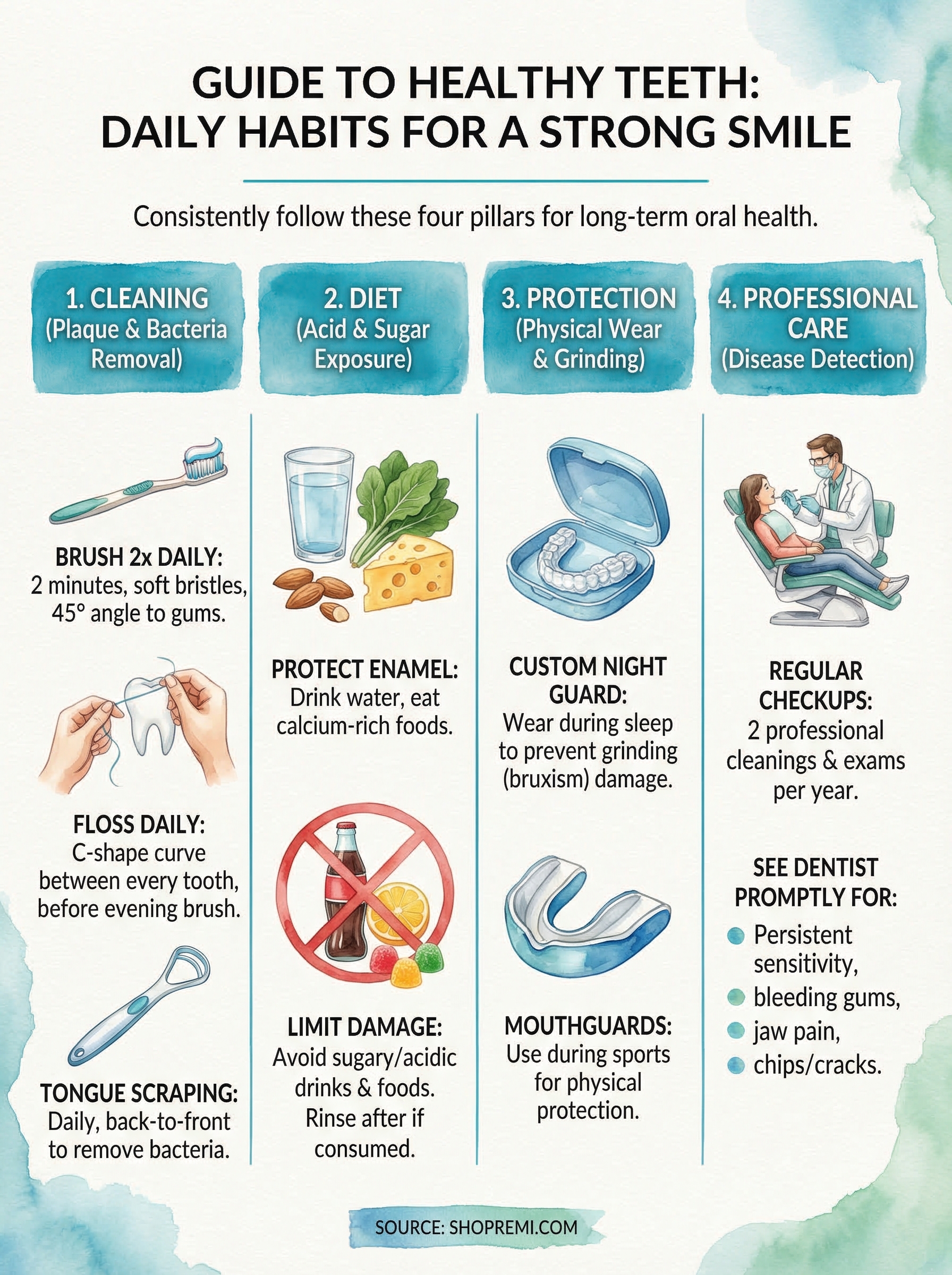 guide to healthy teeth infographic