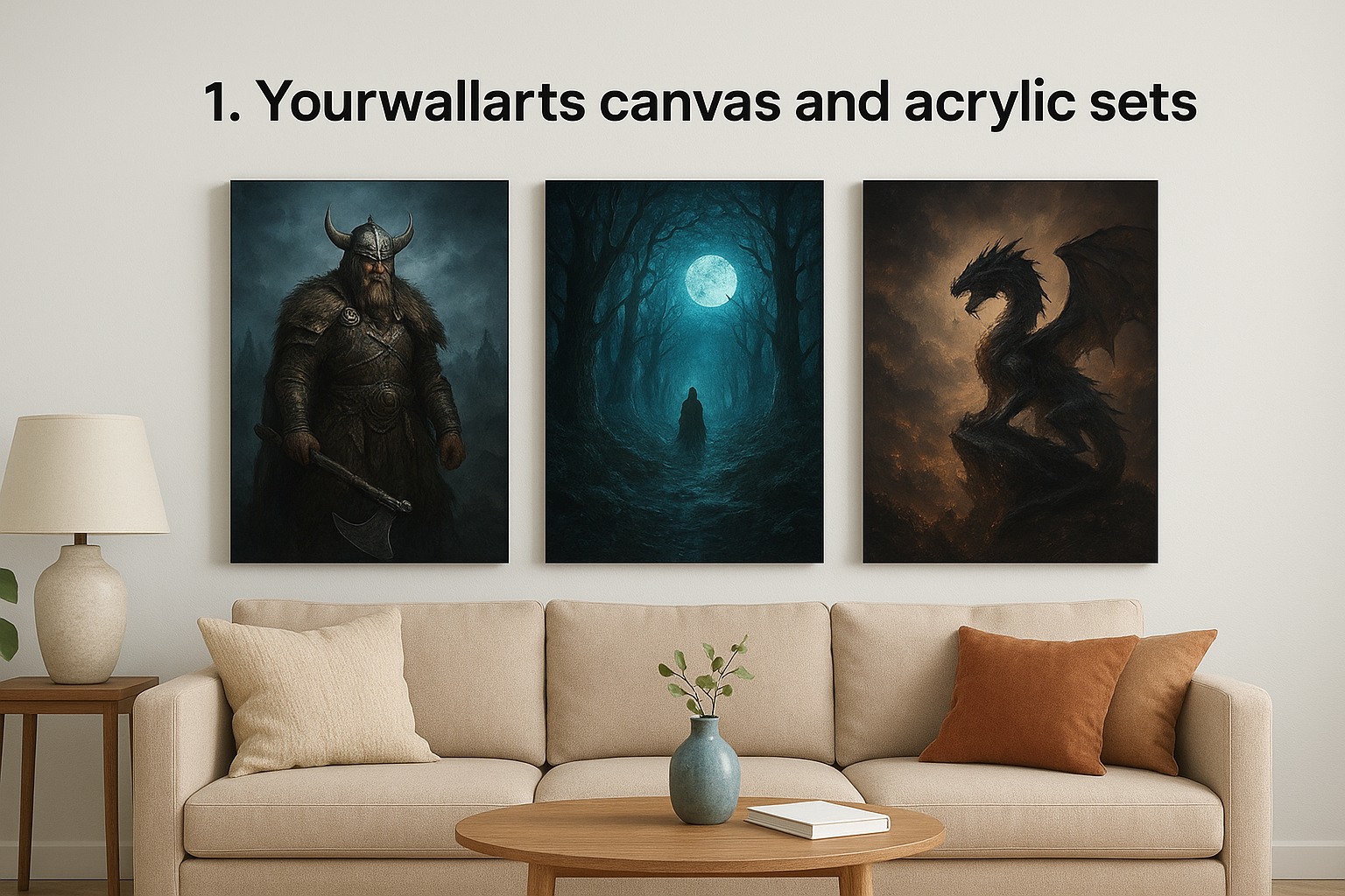 1. Yourwallarts canvas and acrylic sets