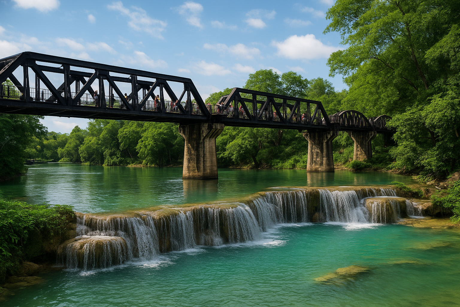 4. Kanchanaburi, most na rzece Kwai i wodospady Erawan