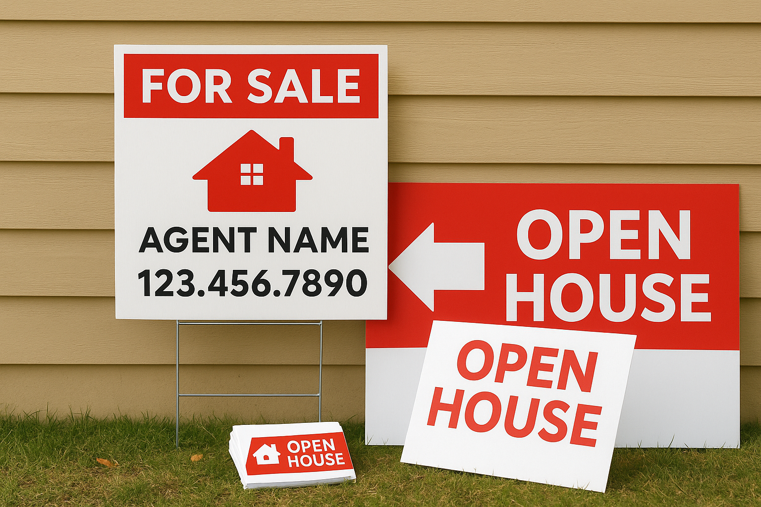 Signage options for listings and open houses