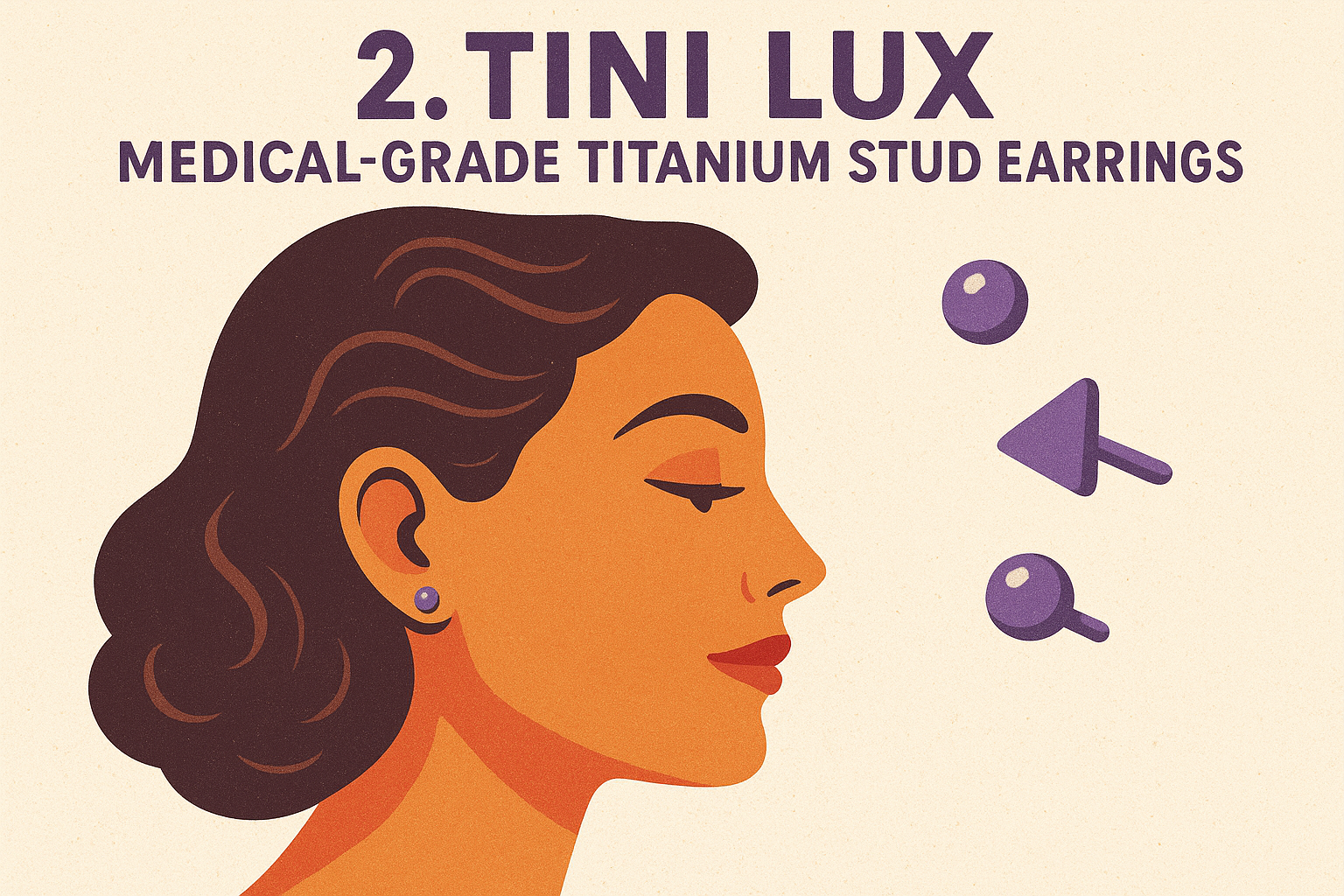 2. Tini Lux medical-grade titanium stud earrings
