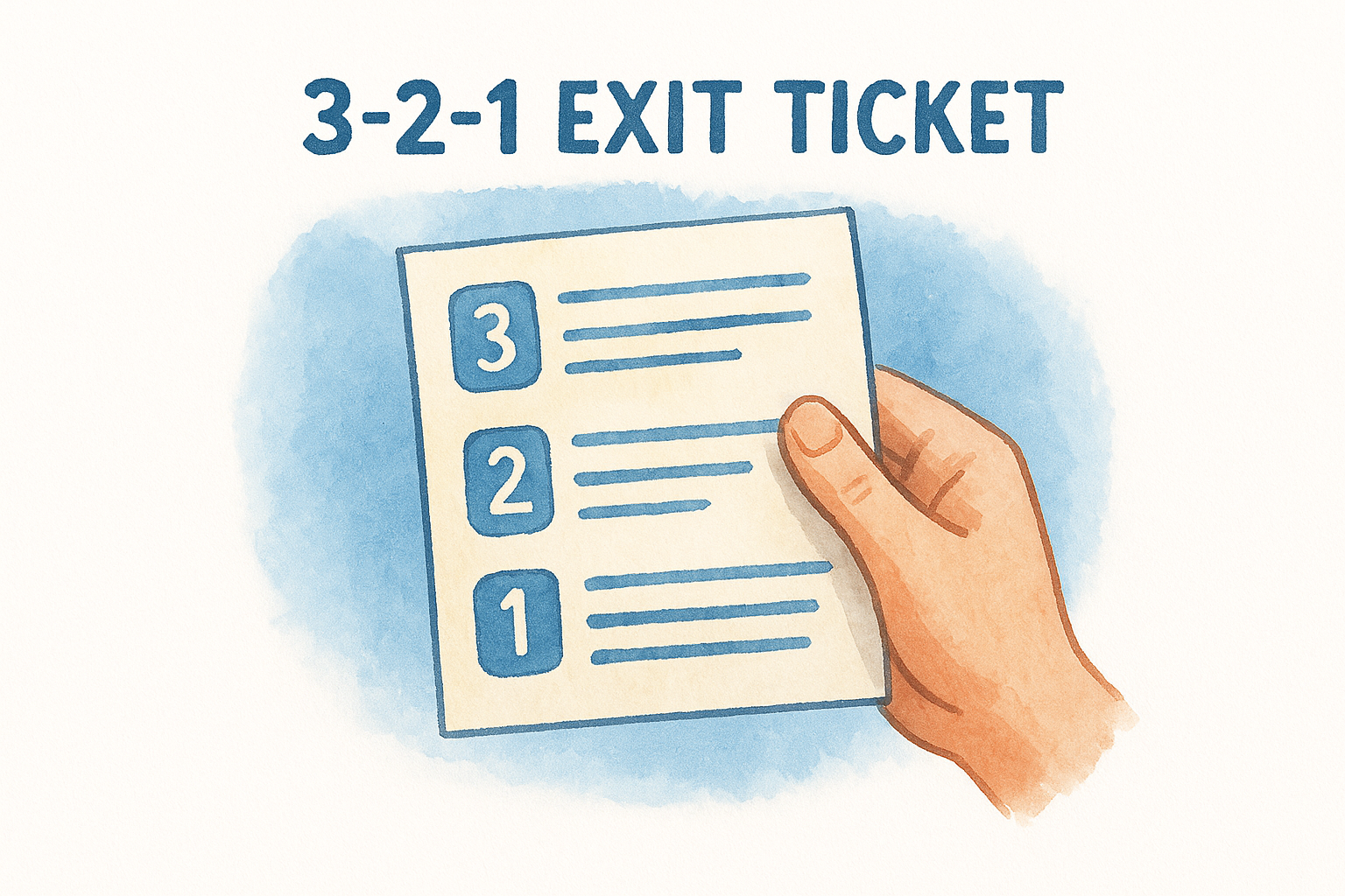 7. Use a 3-2-1 exit ticket to close the lesson