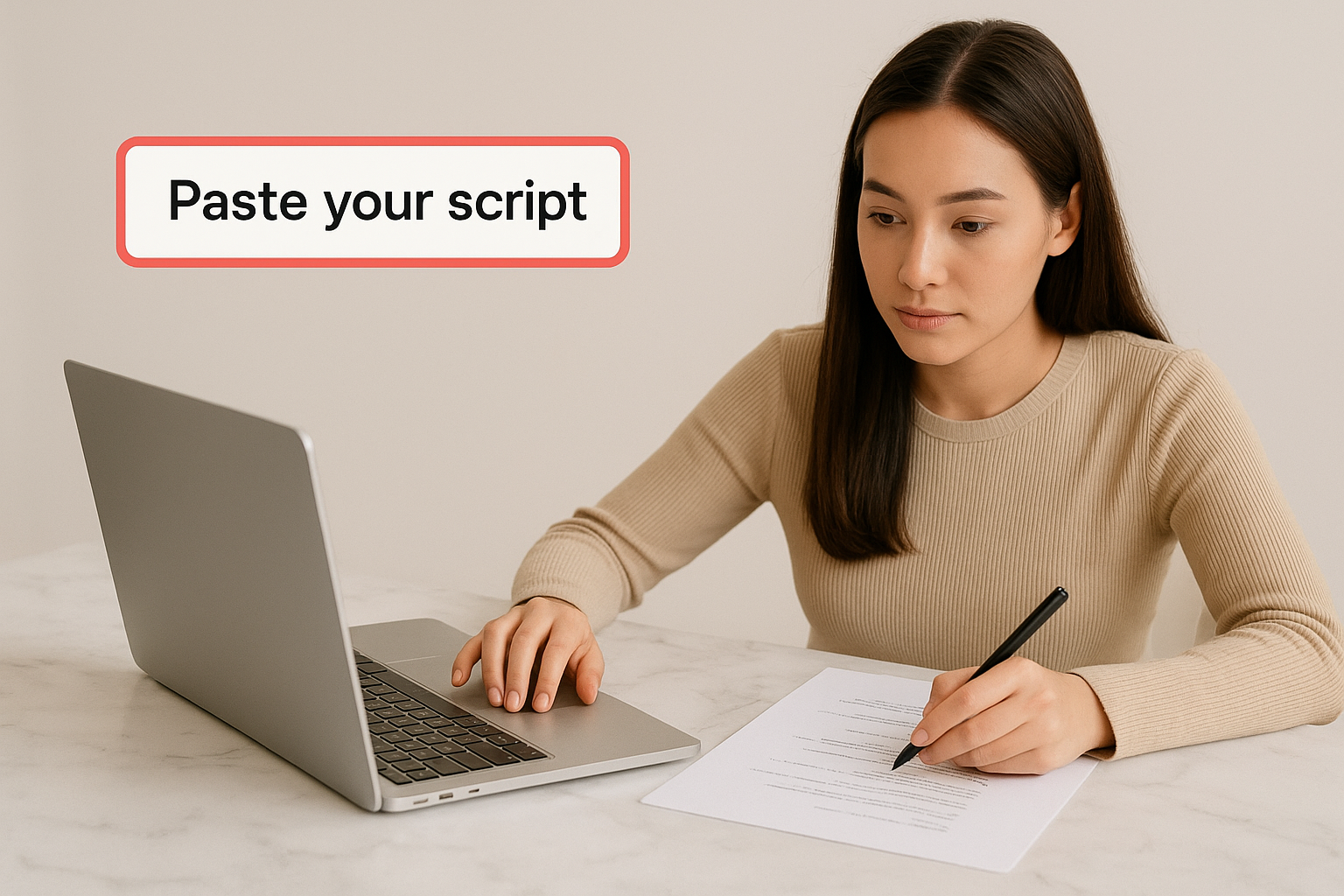 Using the script-to-video path