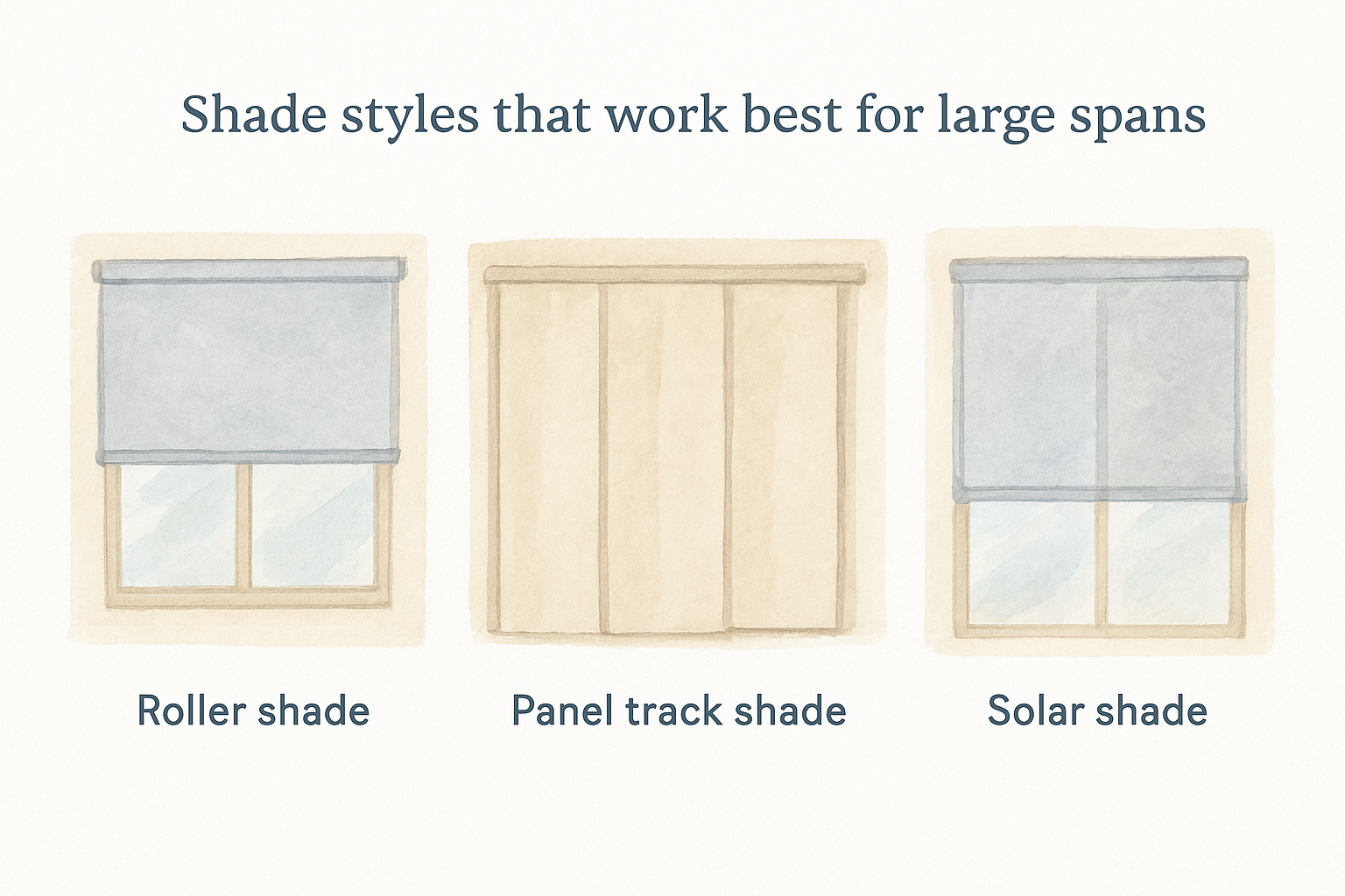 Shade styles that work best for large spans