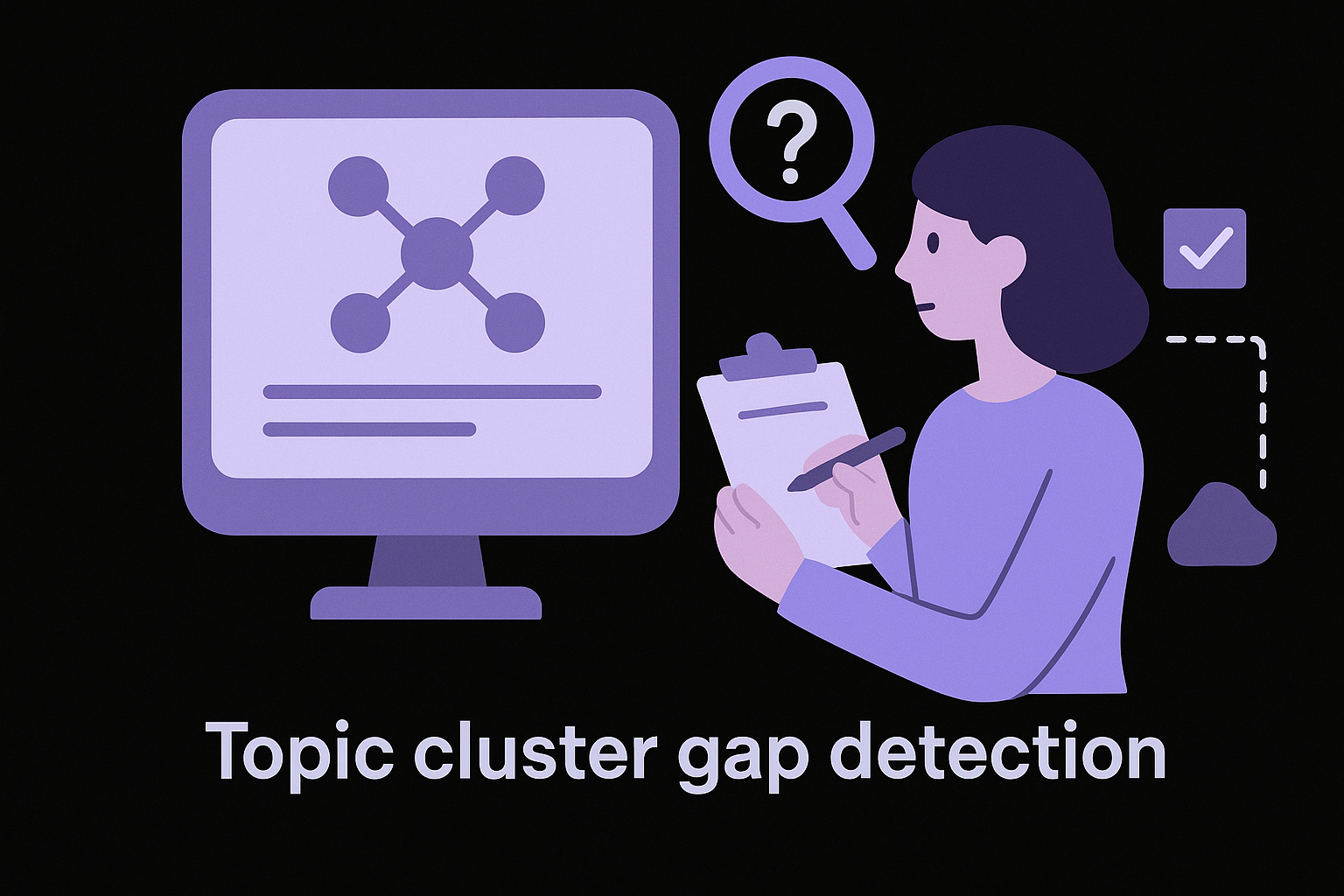 Topic cluster gap detection