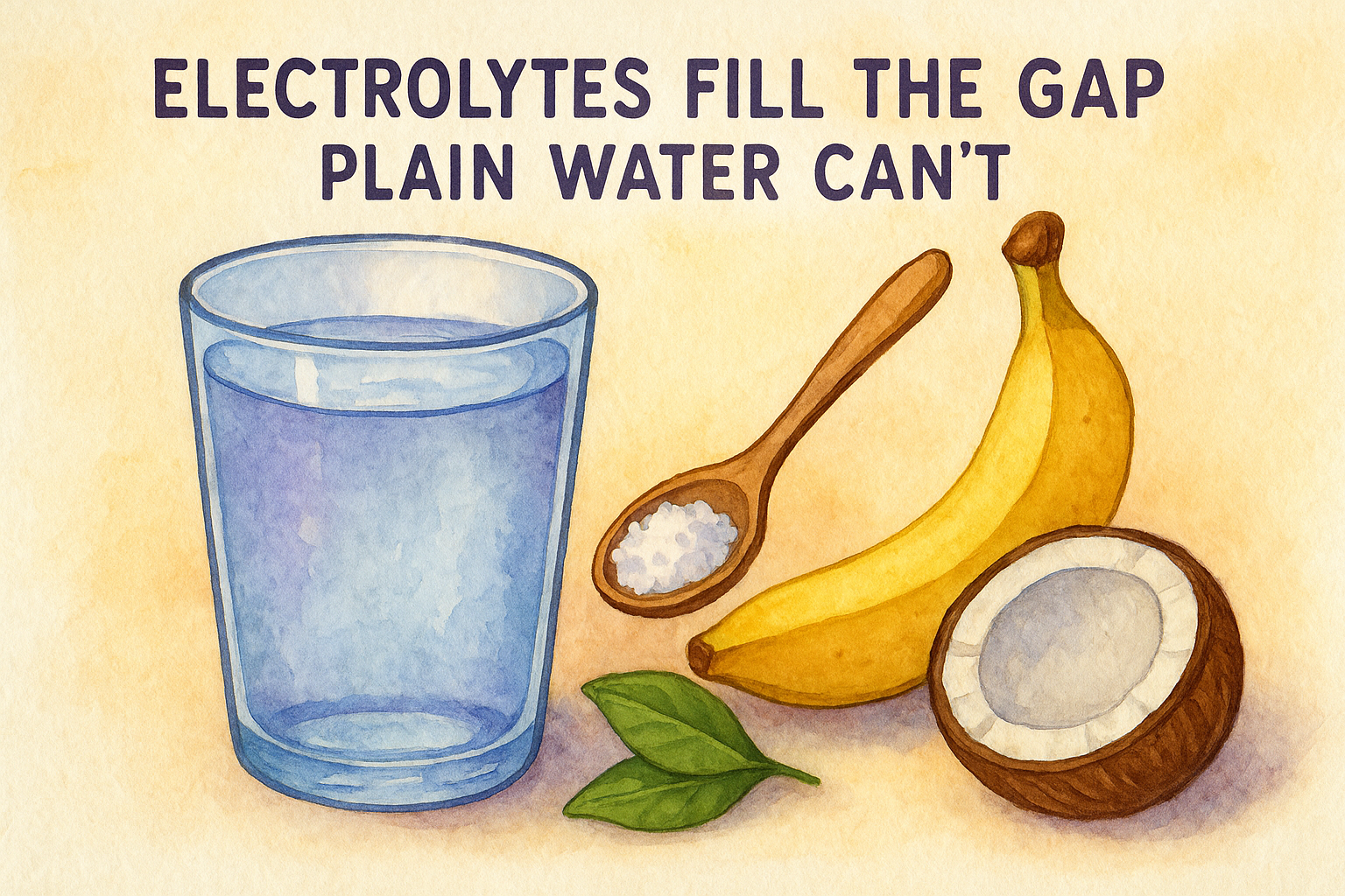 Electrolytes fill the gap plain water can't