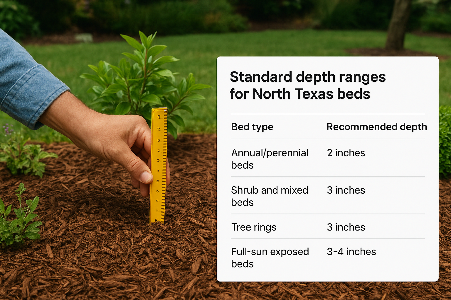 Standard depth ranges for North Texas beds