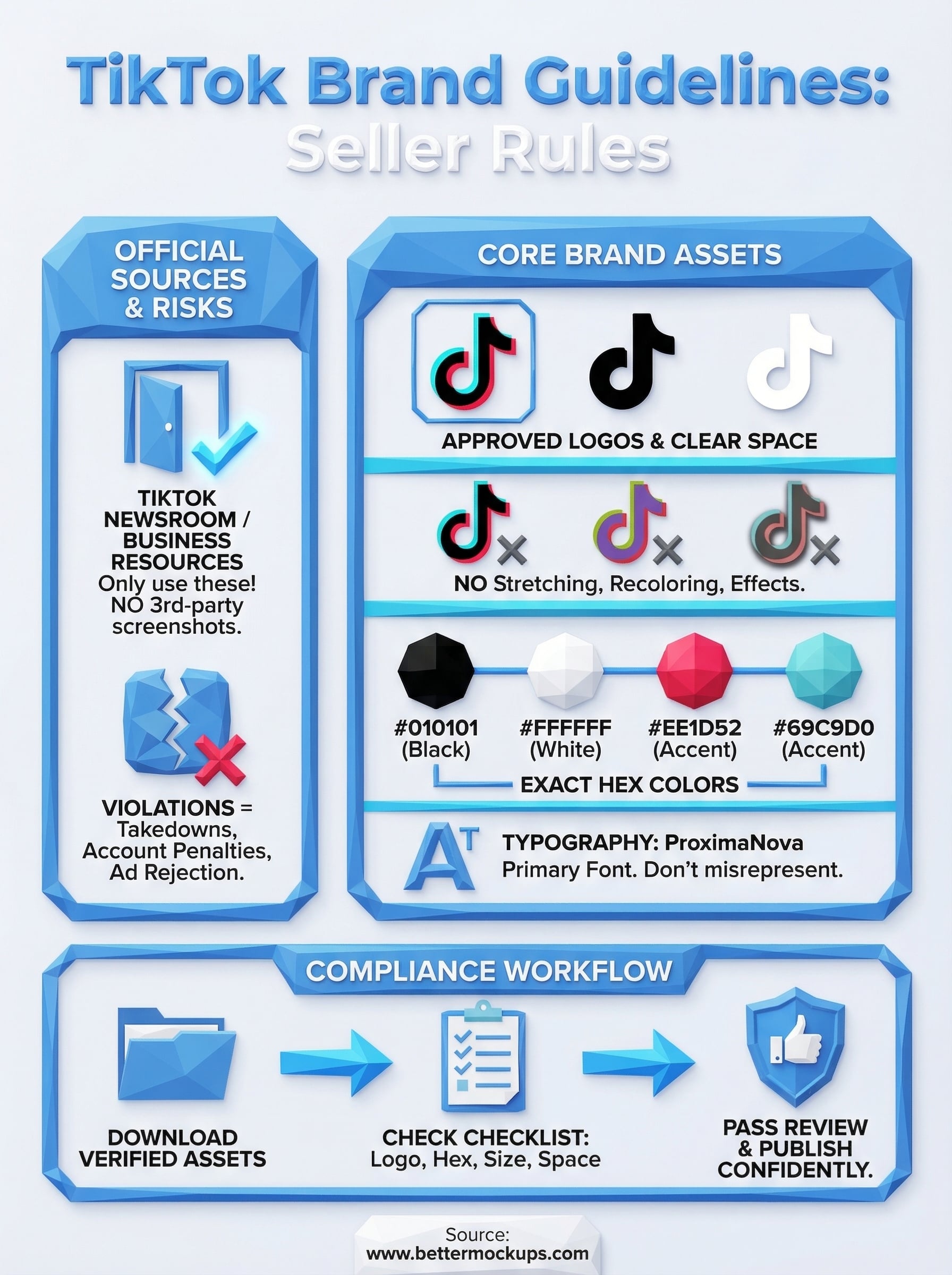 tiktok brand guidelines infographic