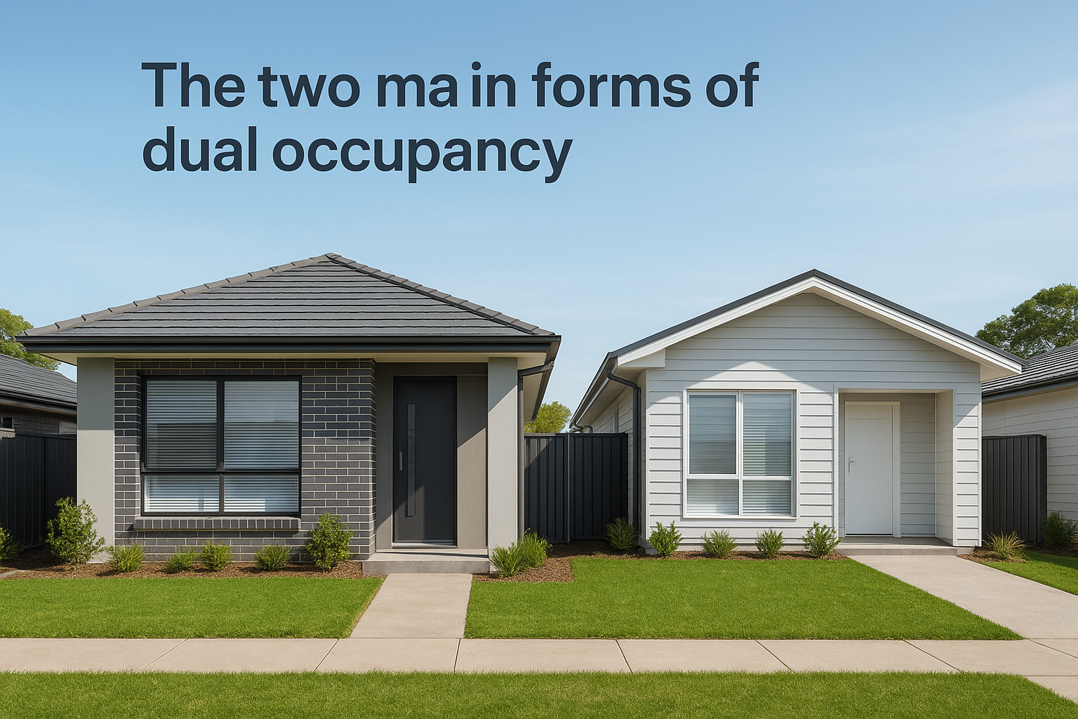 The two main forms of dual occupancy