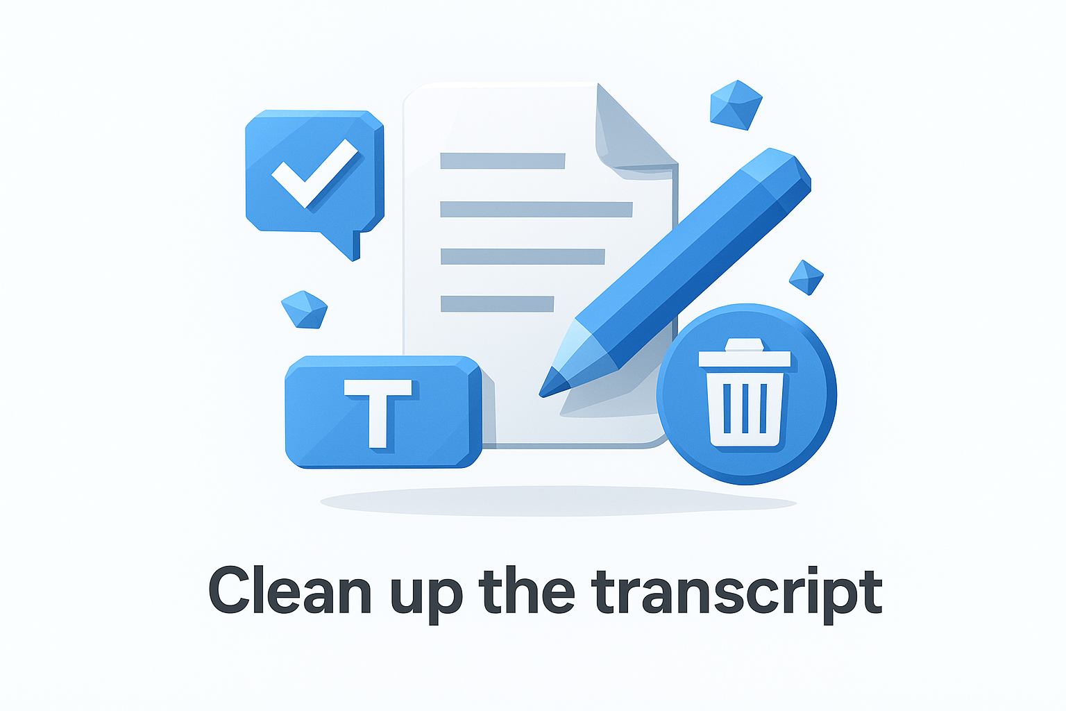 Clean up the transcript