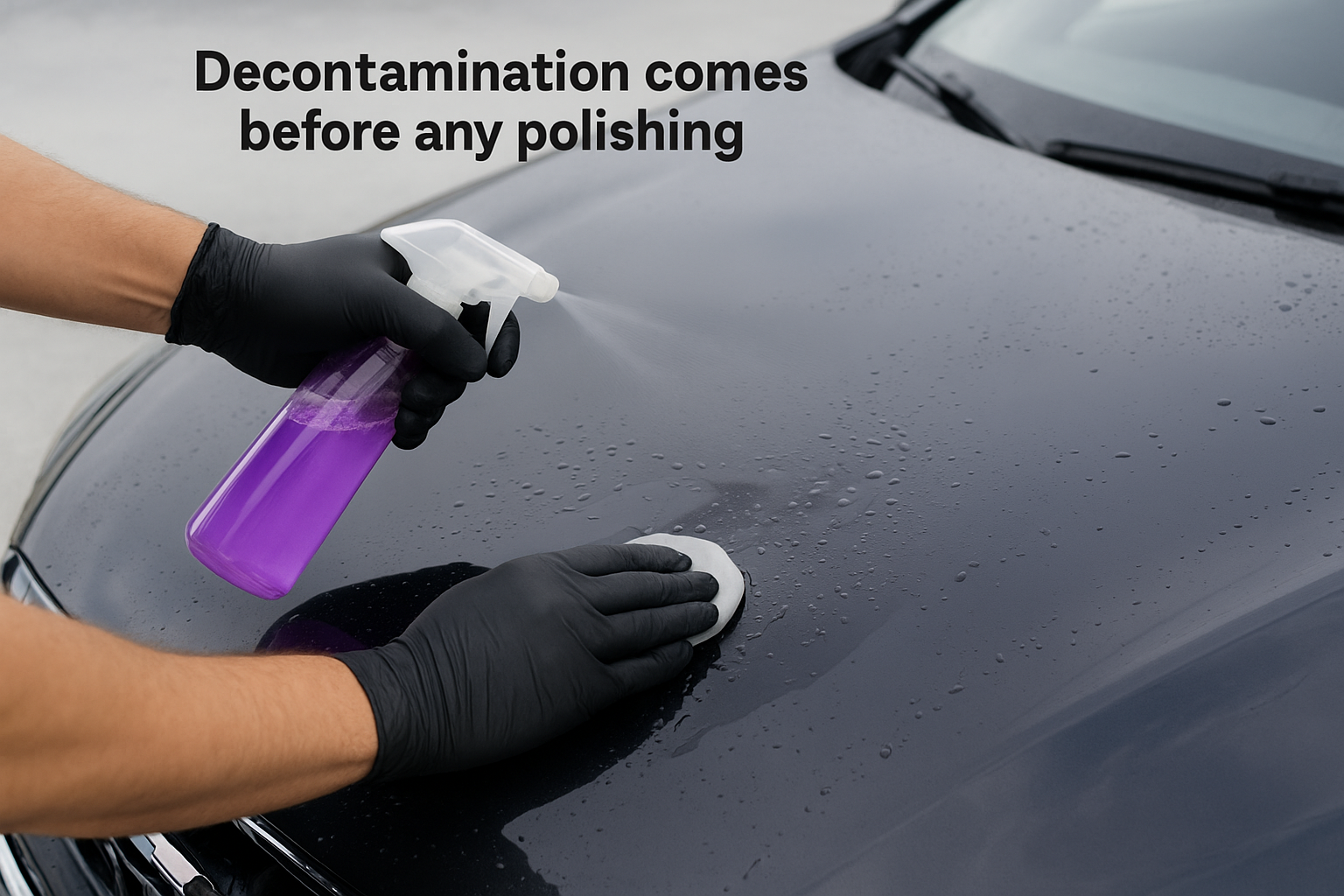 Decontamination comes before any polishing