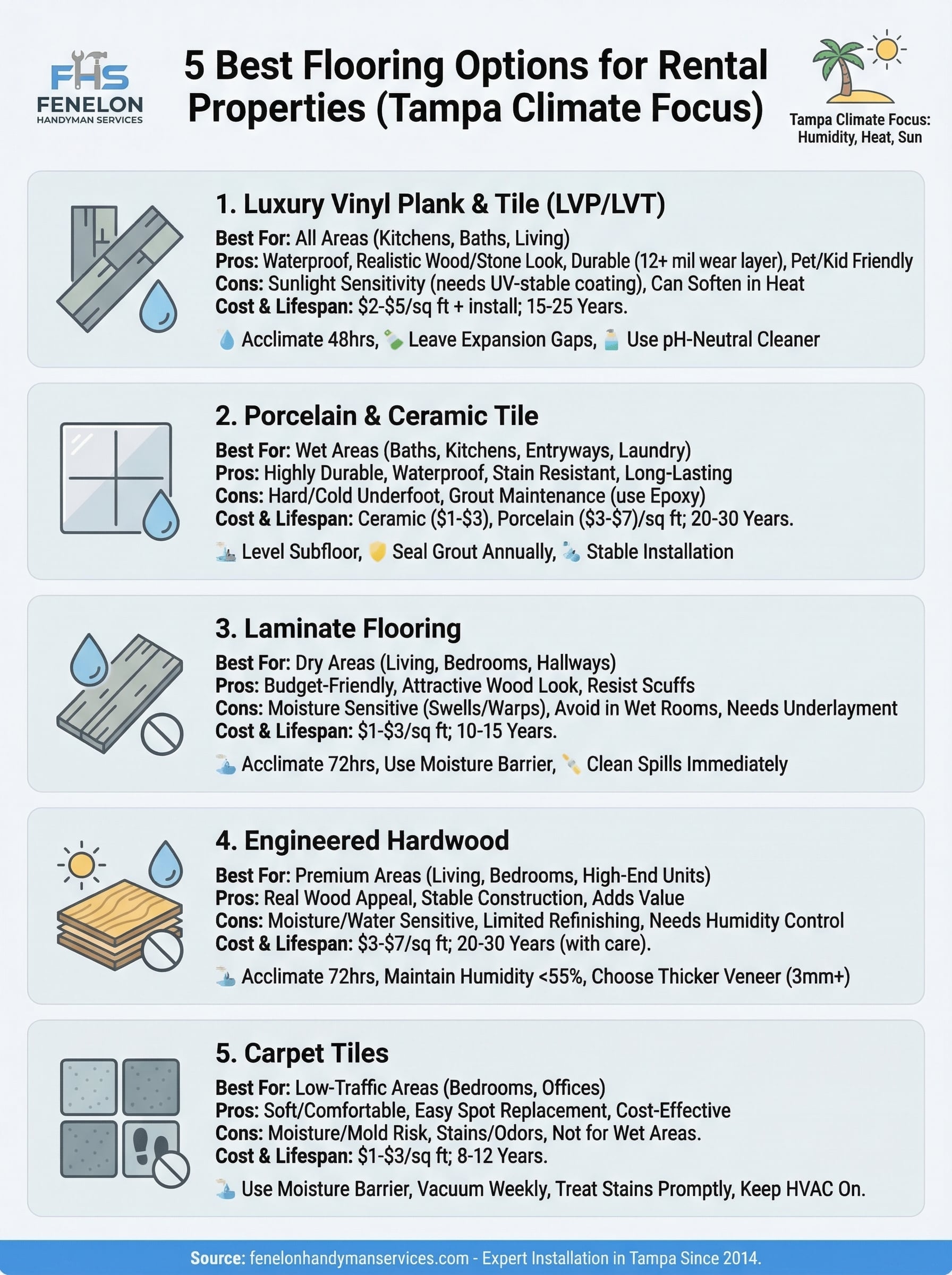 best flooring for rental properties infographic